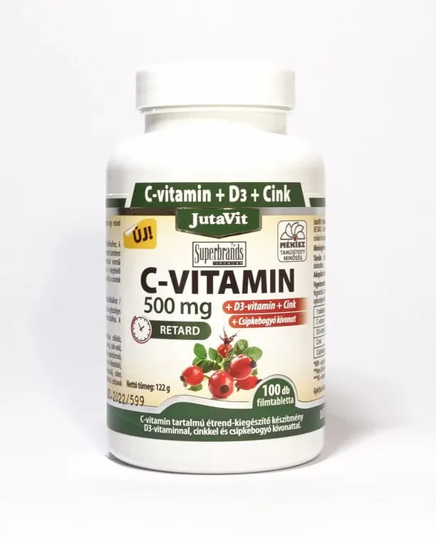 JutaVit vitamin C 500mg retard tablete sa ekstraktom šipurka + D3 + cink tablete a100