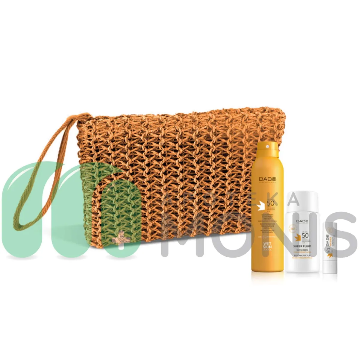 Laboratorios Babé SUN CARE VANITY CASE Transparent WetSkin SPF50 200ml + Super Fluid SPF50 50ml + GRATIS Lip Stick SPF50