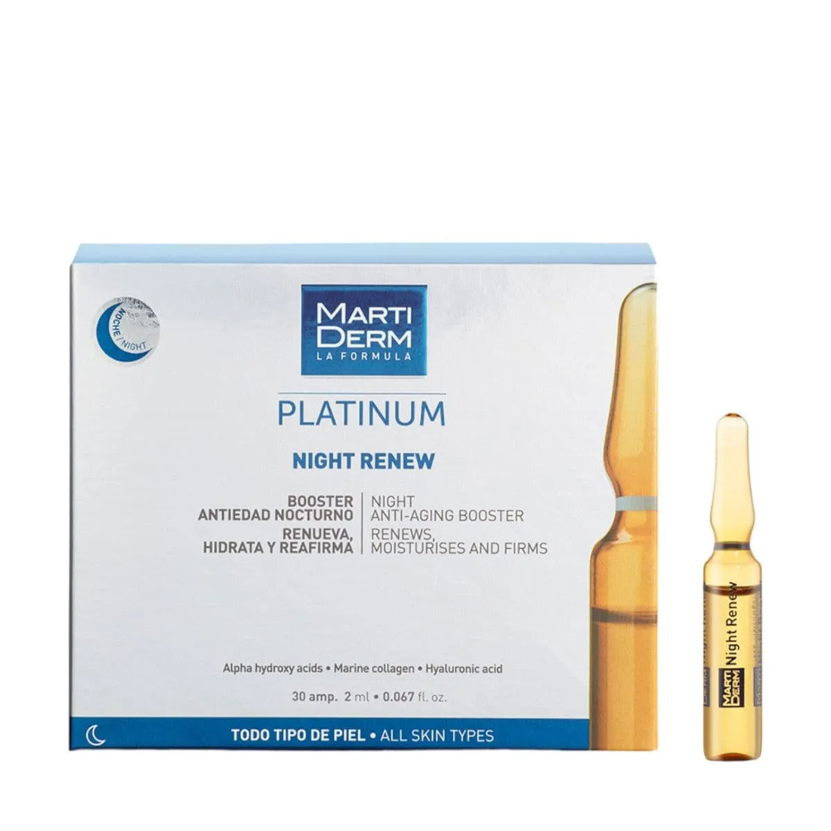 MartiDerm Platinum Night Renew ampula 10 komada x 2 ml