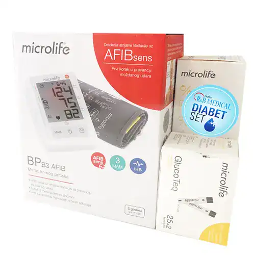 Microlife SET – Tlakomjer BP B3 AFIB + DIABET SET