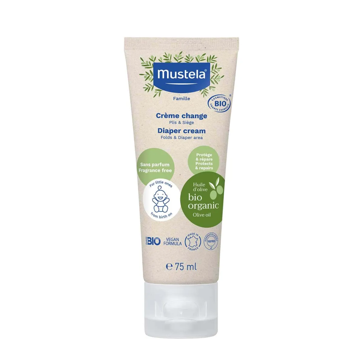 Mustela Bio krema za pelensko područje 75 ml