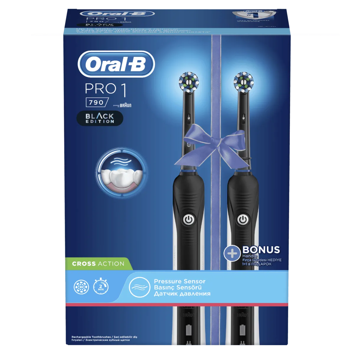 Oral-B Električna četkica za zube PRO1 790 Black Edition