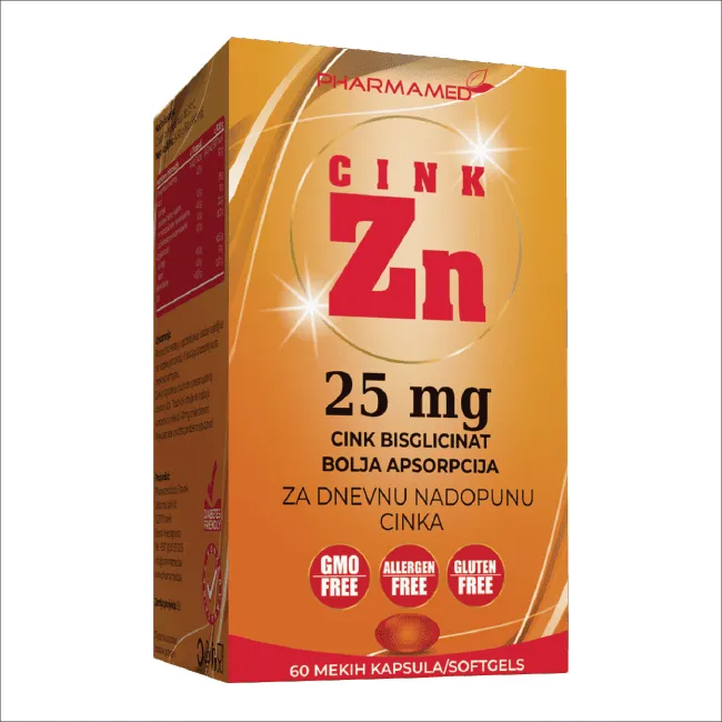 Pharmamed Cink 25mg meke kapsule a60