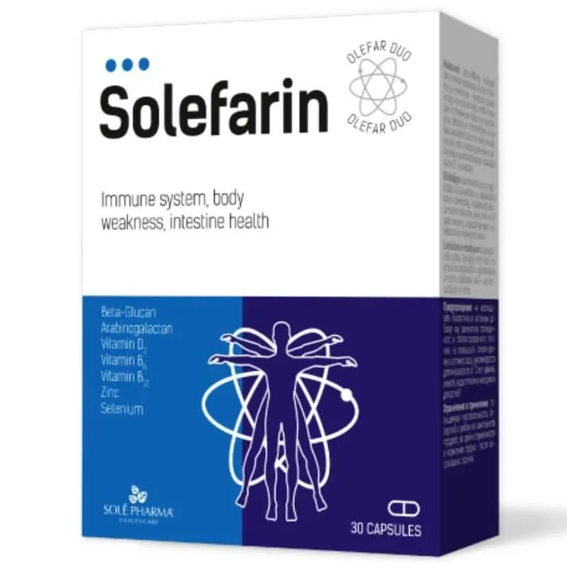 Solé Pharma Solefarin kapsule za imunitet, smanjenje umora i iscrpljenosti a30