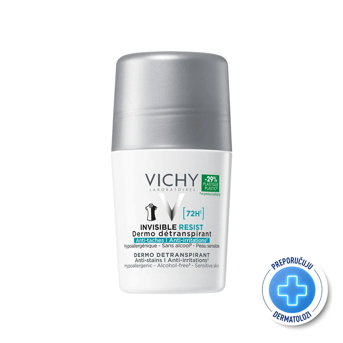 Vichy Deo Roll on 72h Invisible Resist Protiv Mrlja I Nadraženosti 50 ml