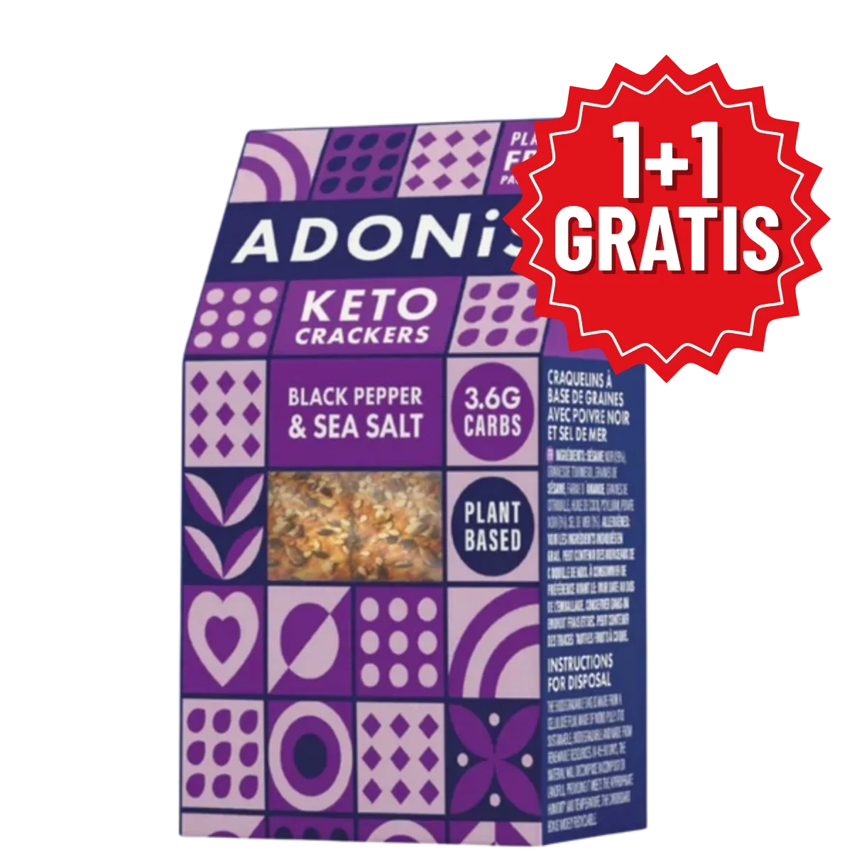 ADONiS Keto Crackers 1+1 GRATIS