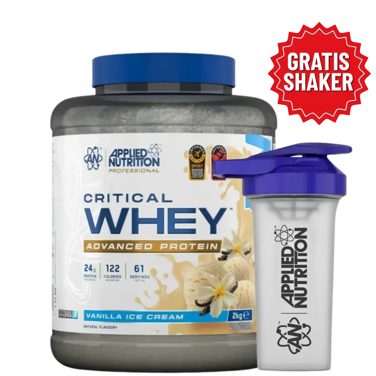 Applied Nutrition Critical Whey 2kg + GRATIS SHAKER