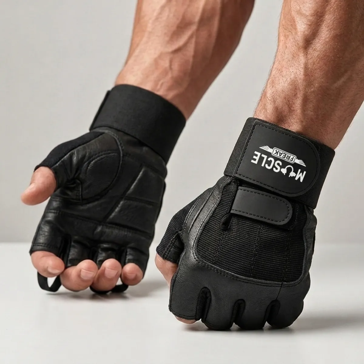 Muscle Freak  Rukavice za vježbanje FULL BLACK