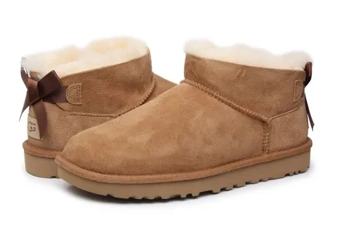 UGG Plitke čizme Ultra Mini Bailey Bow