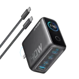 Anker Charger (140W, 4-Port, PD 3.1) with USB-C Cable Gray