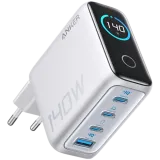 Anker Charger (140W, 4-Port, PD 3.1) with USB-C Cable Silver