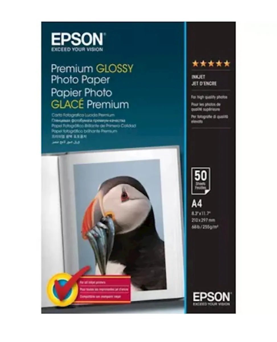 Epson Premium Glossy Photo Paper – A4 – 50 Sheets
