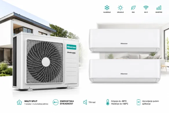 Multi Split Hisense 36.000 BTU | 1 vanjska + 2 unutrašnje jedinice