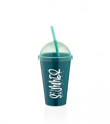 Čaša sa slamkom 450ml L-00850