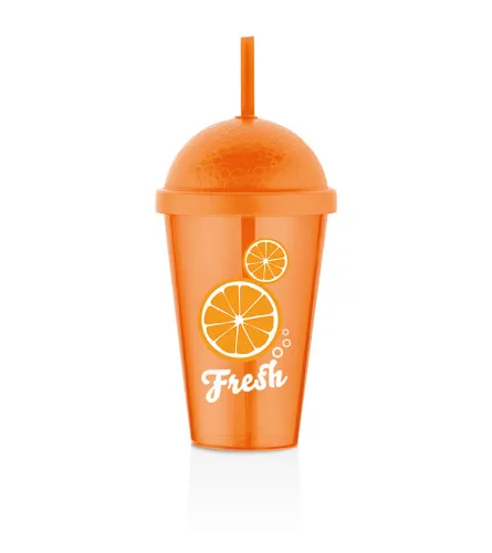 Čaša sa slamkom 450ml L-00899