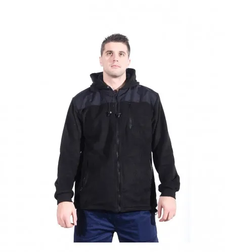 Dukserica flis Eskimo S Crna