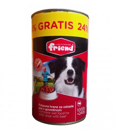 Friend WD govedina 1000gr+240gr gratis