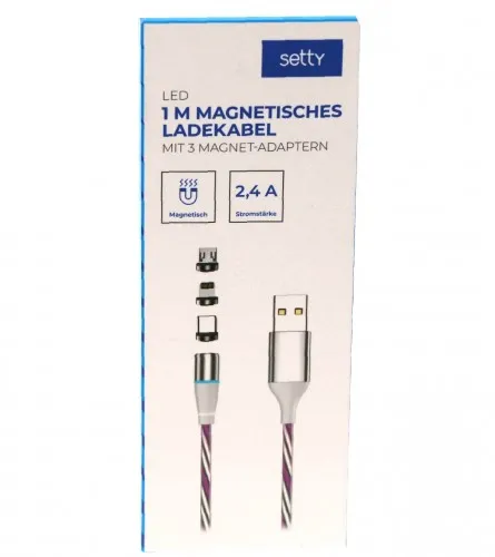 Kabal USB Setty 1m 2A LED Bijela 1133-8613014