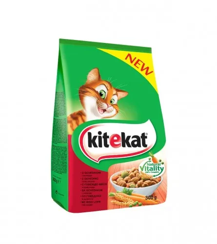 Kitekat dry beef vegetables 300gr