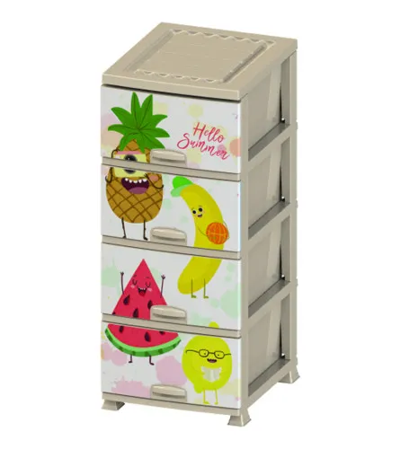 Komoda PVC 4/1 44x39x90cm Hello Summer