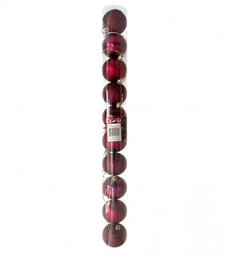 Kugle ukrasne bordo 10/1 25391