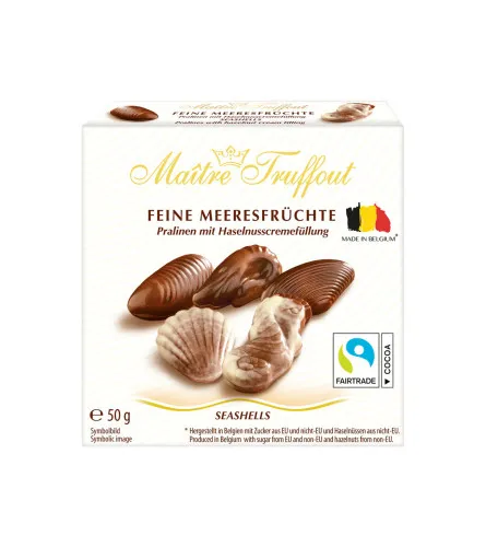 Mini praline belgijske Školjke 50g