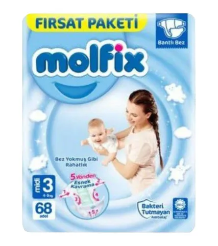 Pelene MIDI 3 (4-9KG) 68 komada