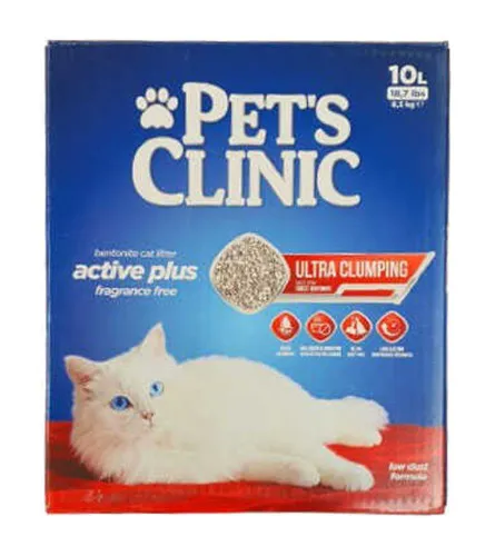 Pijesak za mačke 10L Active Carbon Pet's Clinic