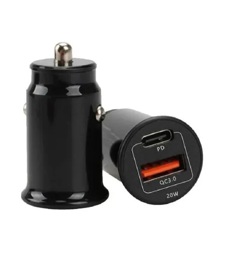 Punjač za auto 20W PD+QC DL-10 crni