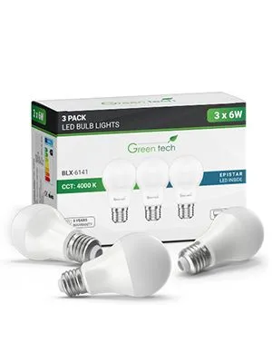 Žarulja LED 6W 4000K E27 220V IP40,A60 Epistar LED 3/1