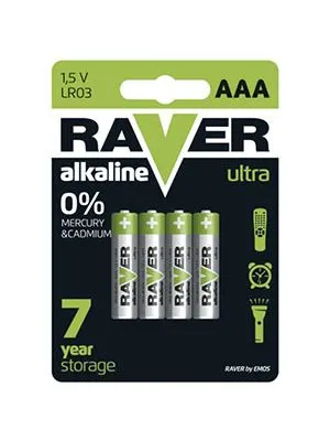 Baterija alkalna, LR03 AAA 1.5V REVER 4/1