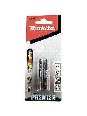 Bit PZ2x50mm torzijski dvostruki 2 kom Premier E-03305 MAKITA