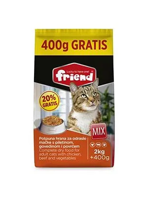 Hrana za mace govedina 2kg+200g Friend DC