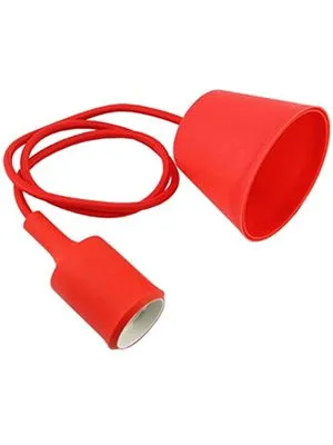 Kabel s grlom E27, plastika,crvena boja,1,5m, Green Tech MT-003RD