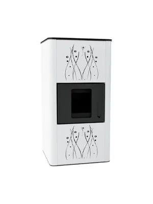 Kamin na pelet 15kW (etaž), bijeli LAFAT