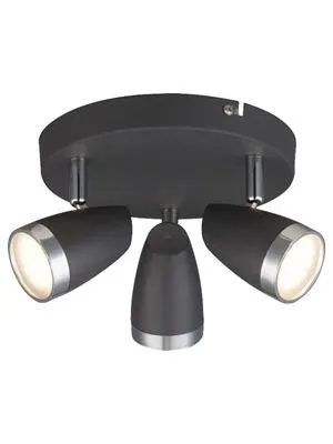 Lampa spot 3x4W LED Antracit/Mat 3000K