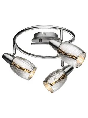 Lampa spot 3xE14 40Wmax Hrom/Staklo