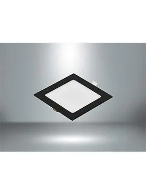 Panel LED 12W kvadratni ugradni 6500K crni E-Light