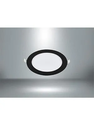 Panel LED 18W okrugli ugradni 4000K crni E-Light