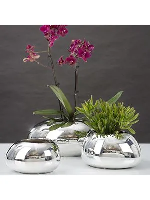 Saksija 432/18 mirror silver