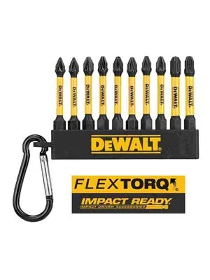 Set bitova PZ1, PZ2, PH2 50 mm 10/1 DeWALT