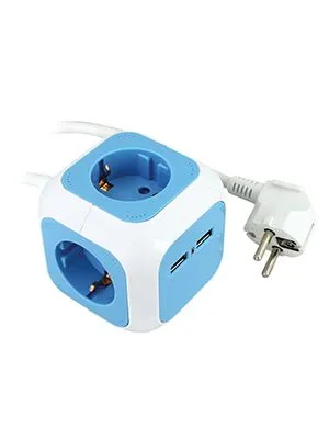 Utičnica KOCKA 4xšuko 2xUSB PPJ 3x1,5 1,4m  234-161