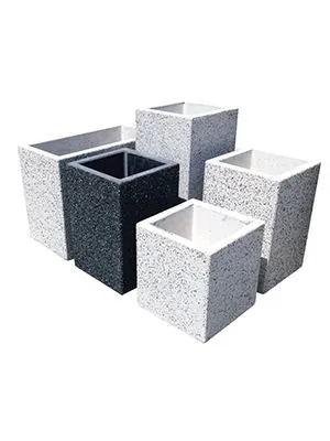 Vaza CUBICO L 60x30x45 cm bijela  BOSSIN