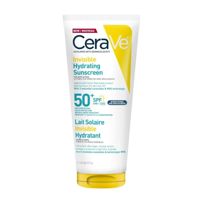 Cerave INVISIBLE hydrating sunscreen SPF50, 177ML