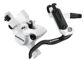 KOČNICA SHIMANO DEORE BL-M505 + BR-M446 DISK SET LEVA RUČICA + PREDNJA ČELJUST BELA