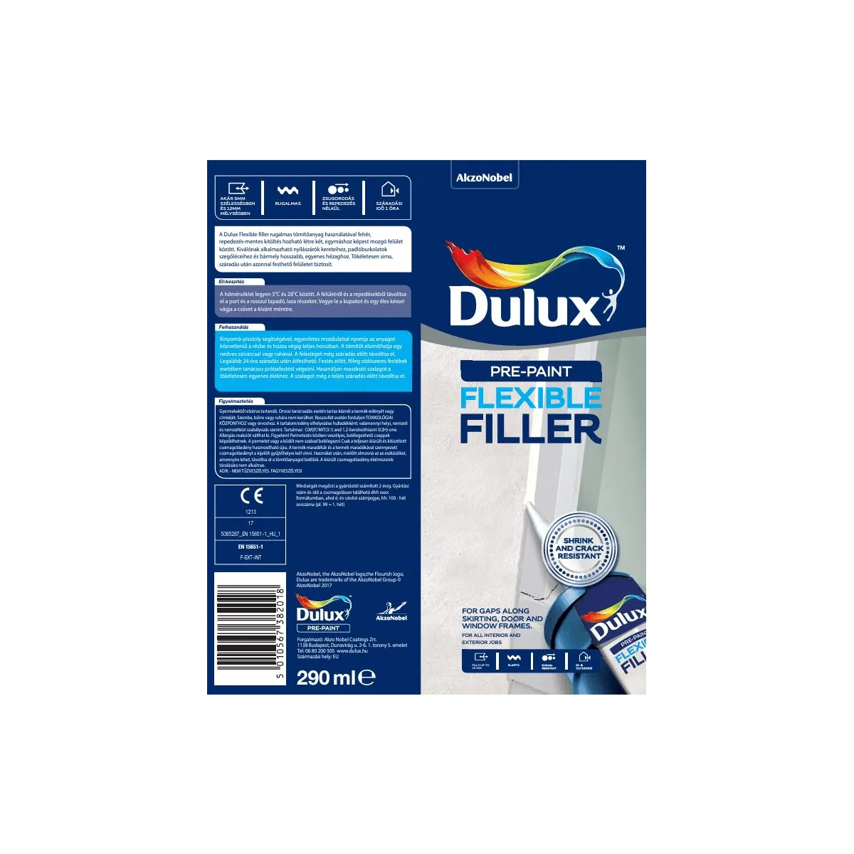 dulux pre paint flexible filler 290 ml