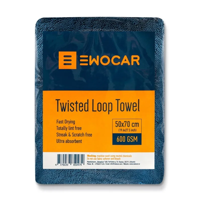 EWOCAR Twisted Loop Drying Towel 600GSM – krpa za posušivanje