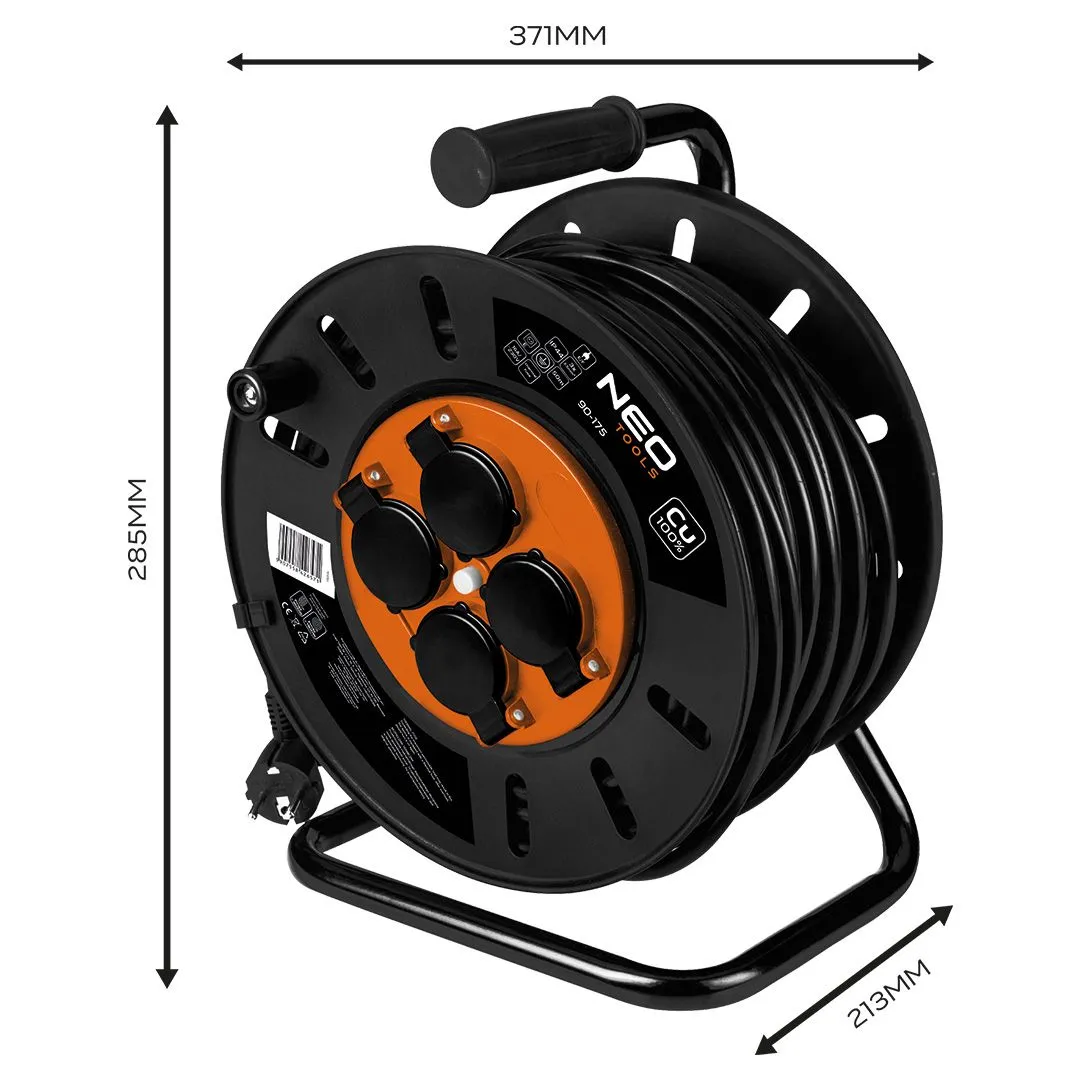 Produžni kabel na kolutu 50m, 3×2.5mm2 90-175
