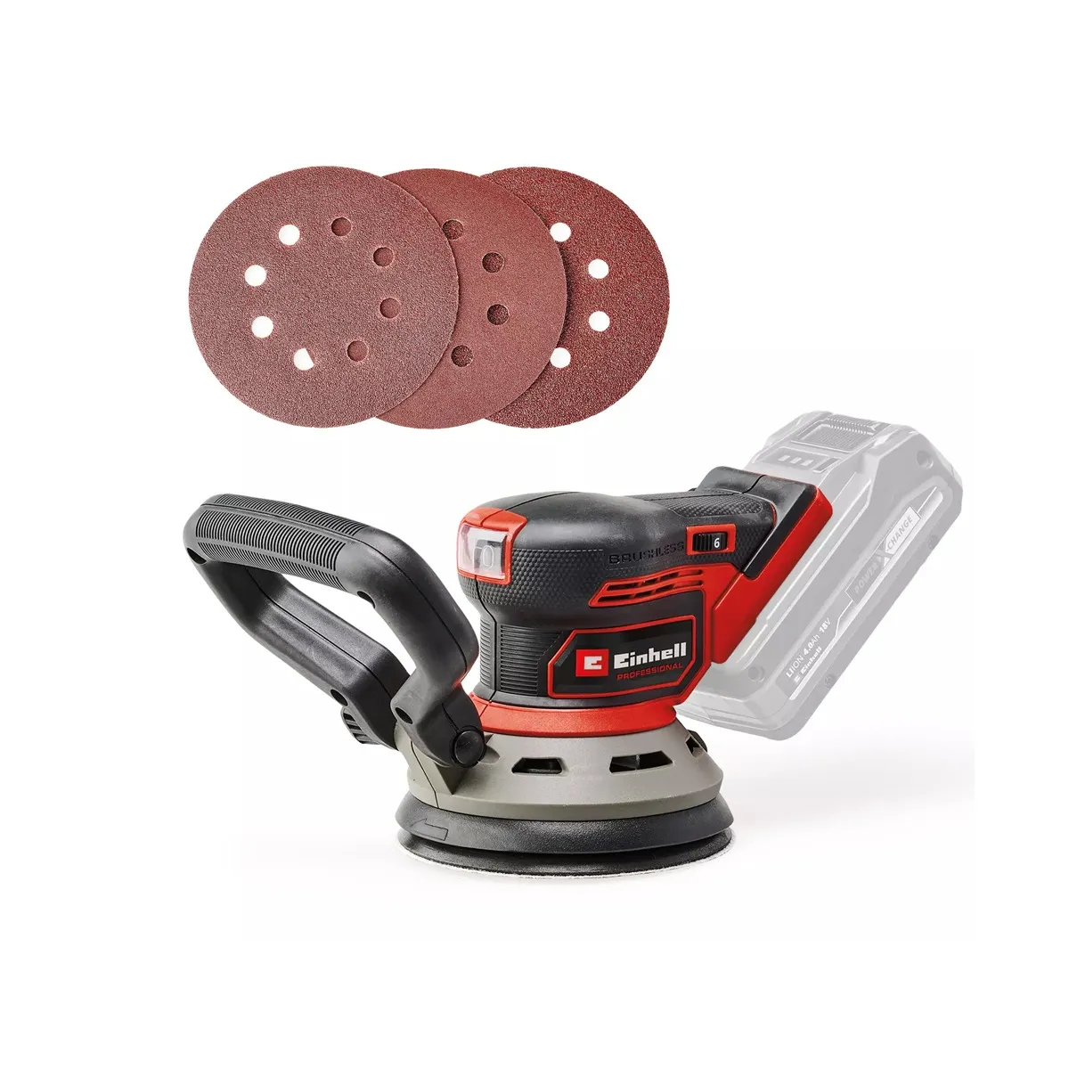 Aku ekscentrična – rotaciona brusilica Einhell TP-RS 18/32 Li BL – Solo 4462020 18V 125mm