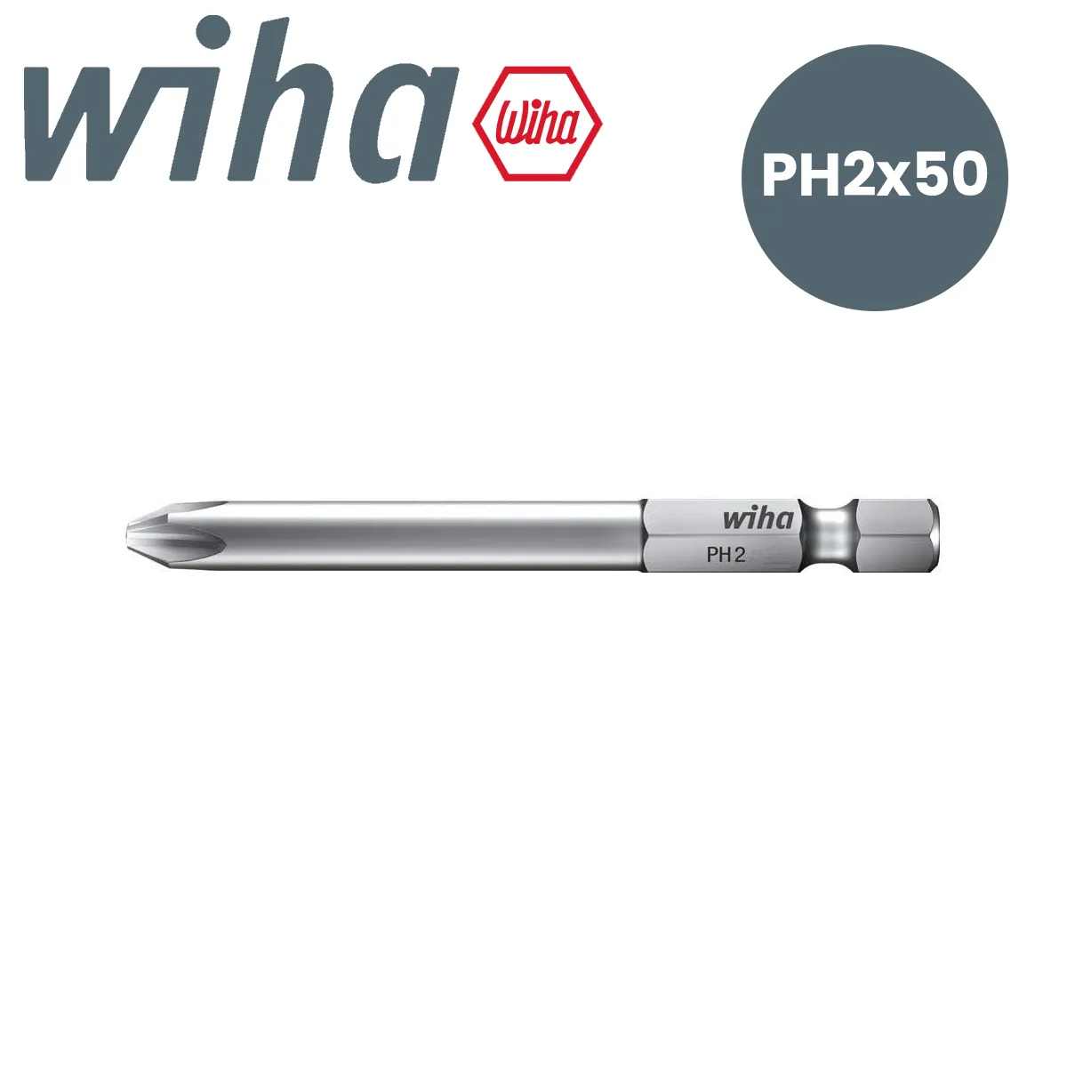 Križni bit za izvijače – šarafcigere – dugi Wiha 33704 PH2x50mm